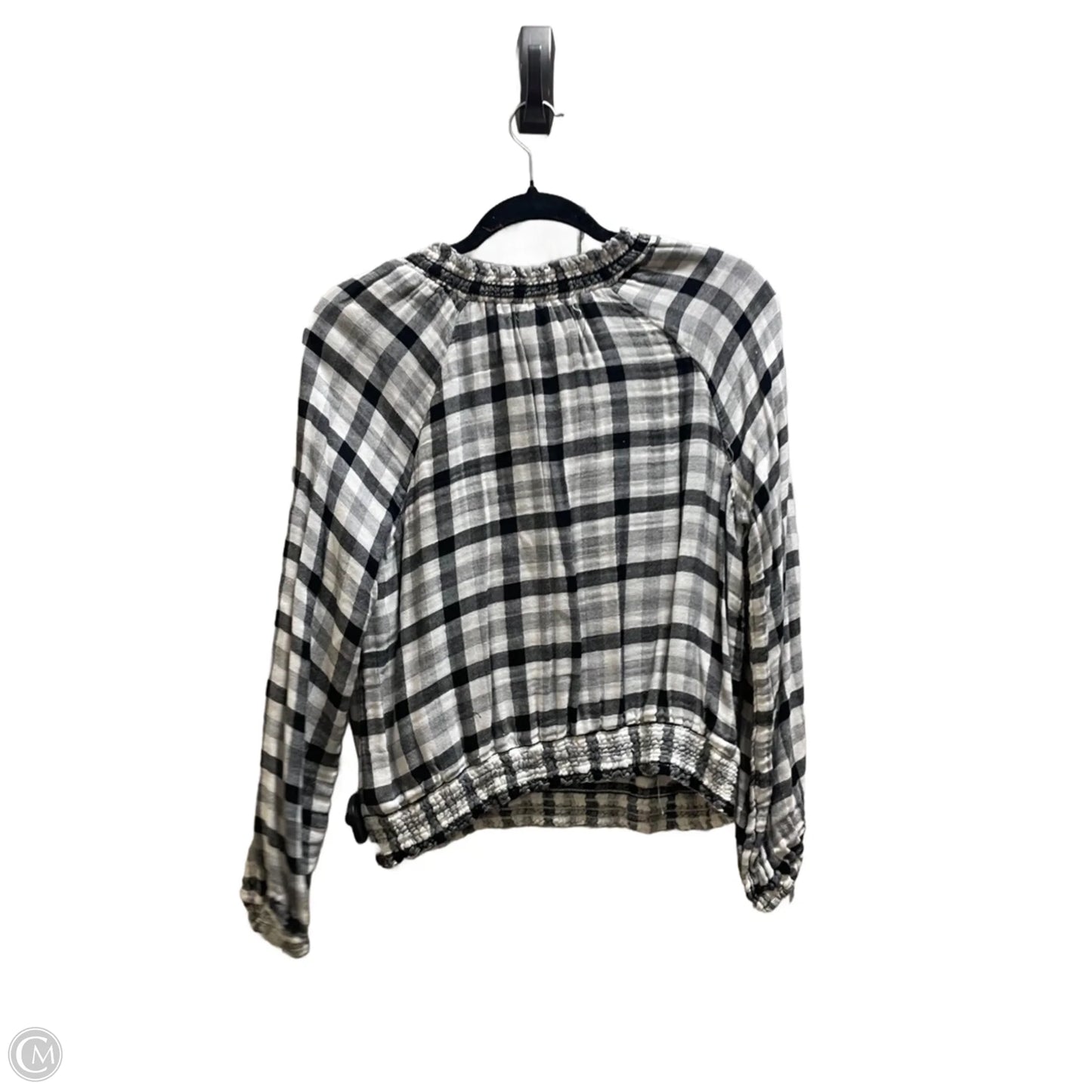Top Long Sleeve By Cloth & Stone In Black & White, Size: S