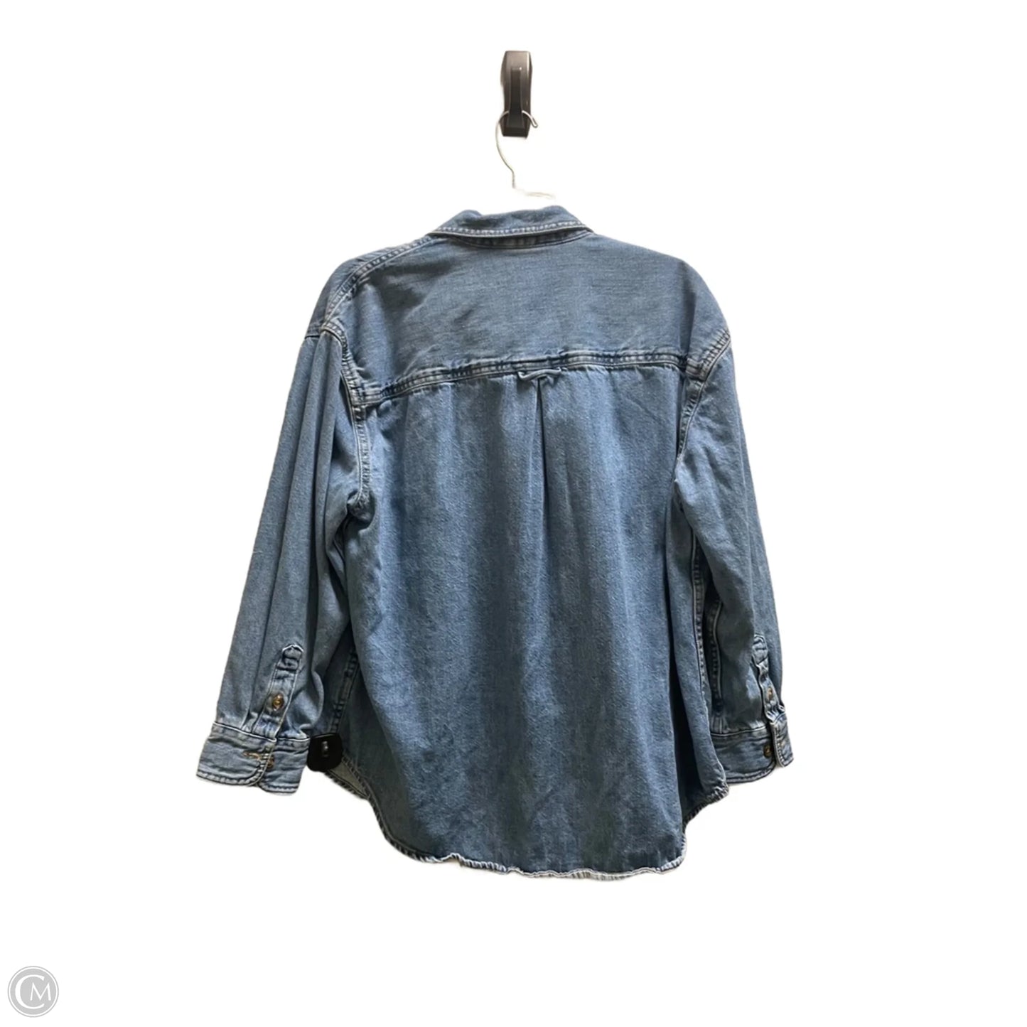 Top Long Sleeve By Old Navy In Blue Denim, Size: L