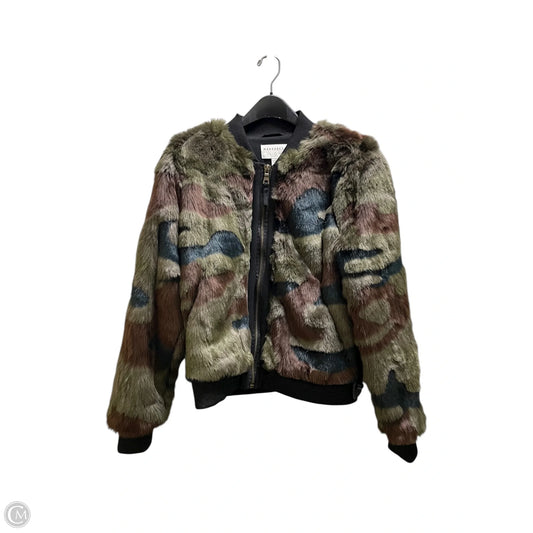 Jacket Faux Fur & Sherpa By Marrakech In Green, Size: S