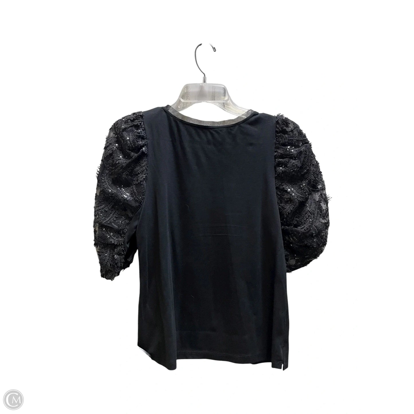 Top Short Sleeve By Anthropologie In Black, Size: S