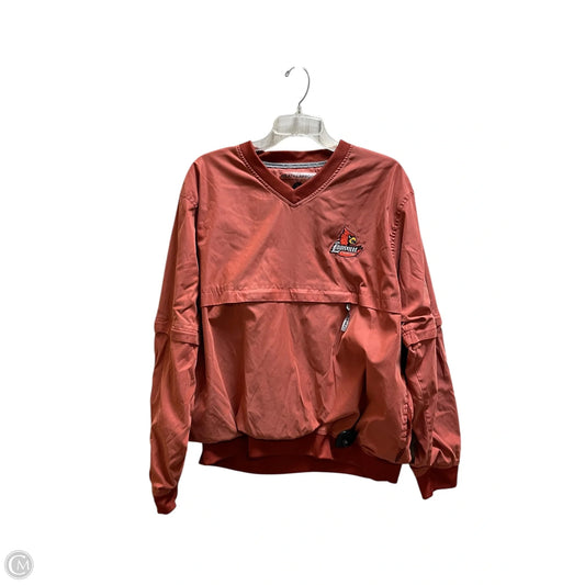 Athletic Sweatshirt Collar By Weatherproof In Red, Size: L