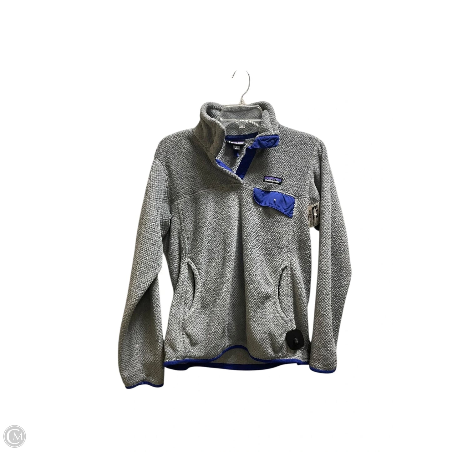 Sweatshirt Collar By Patagonia In Grey, Size: M