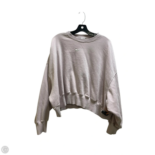 Athletic Sweatshirt Collar By Nike Apparel In Pink, Size: L