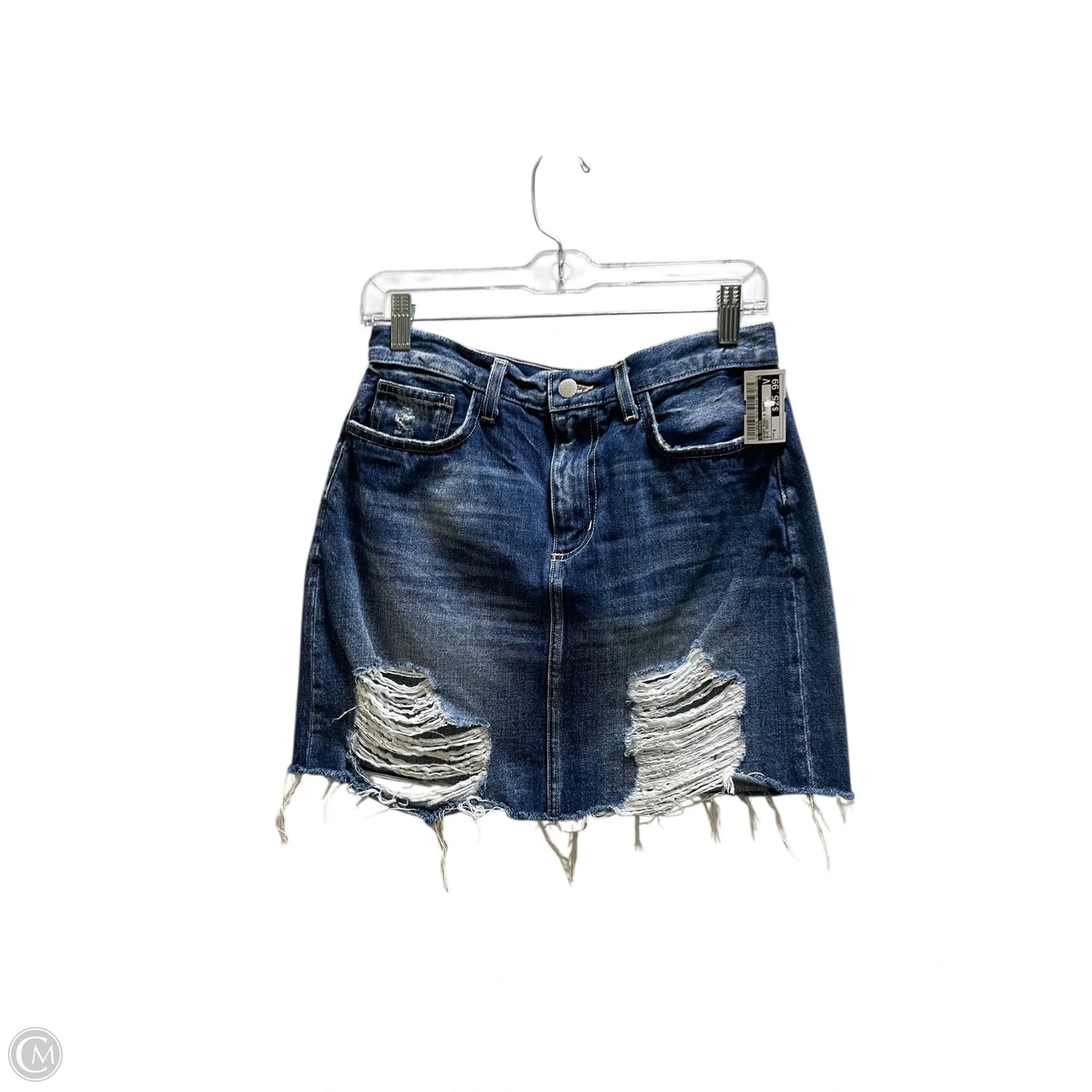 Skirt Mini & Short By L Agence In Blue Denim, Size: 4