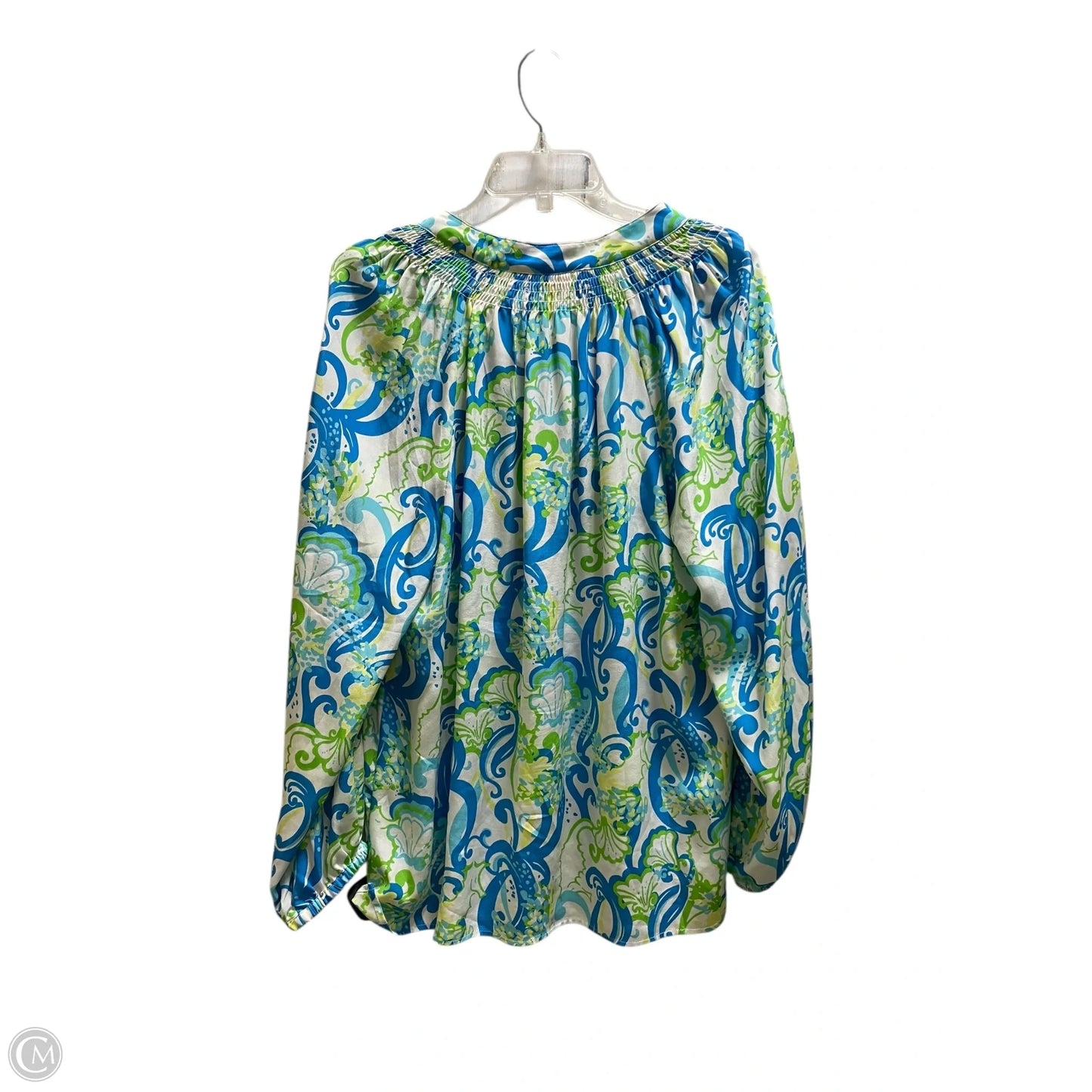 Top Long Sleeve Designer By Lilly Pulitzer In Blue, Size: L