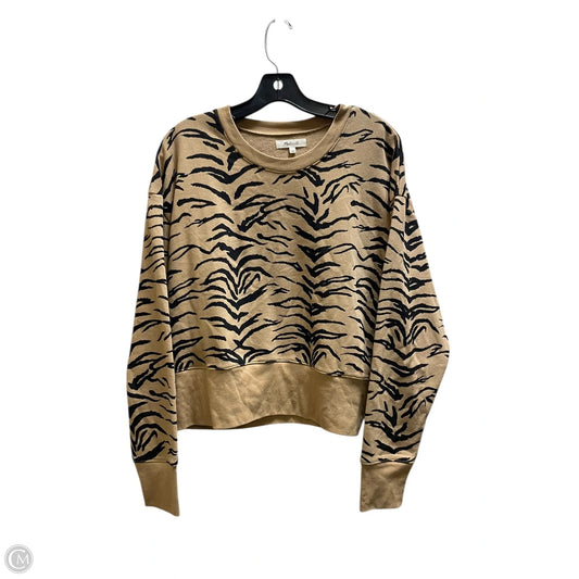 Sweatshirt Crewneck By Madewell In Zebra Print, Size: L