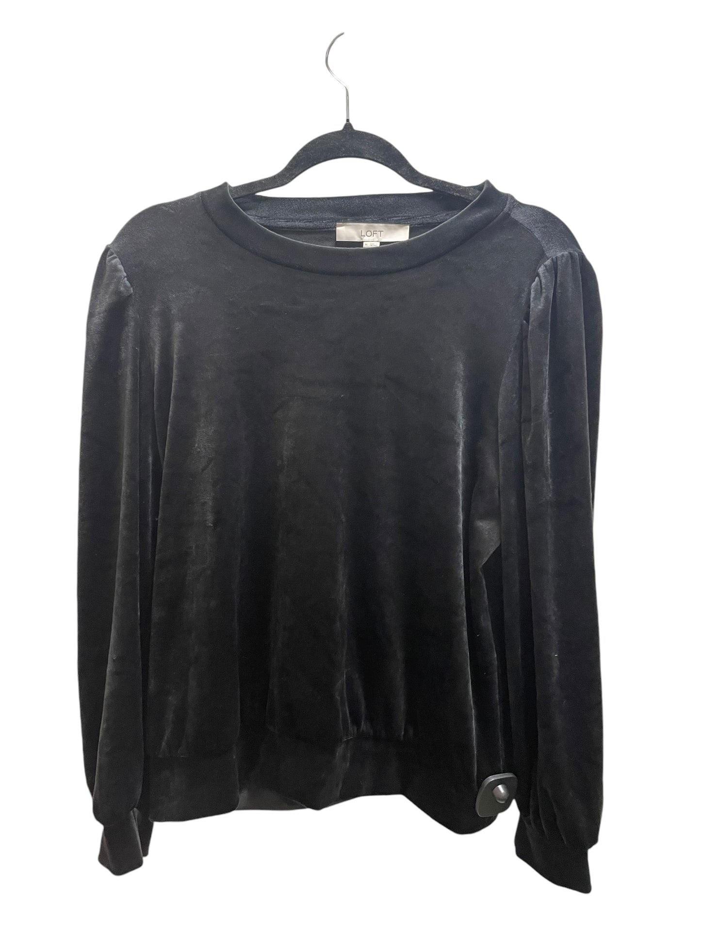 Top Long Sleeve By Loft In Black, Size: M