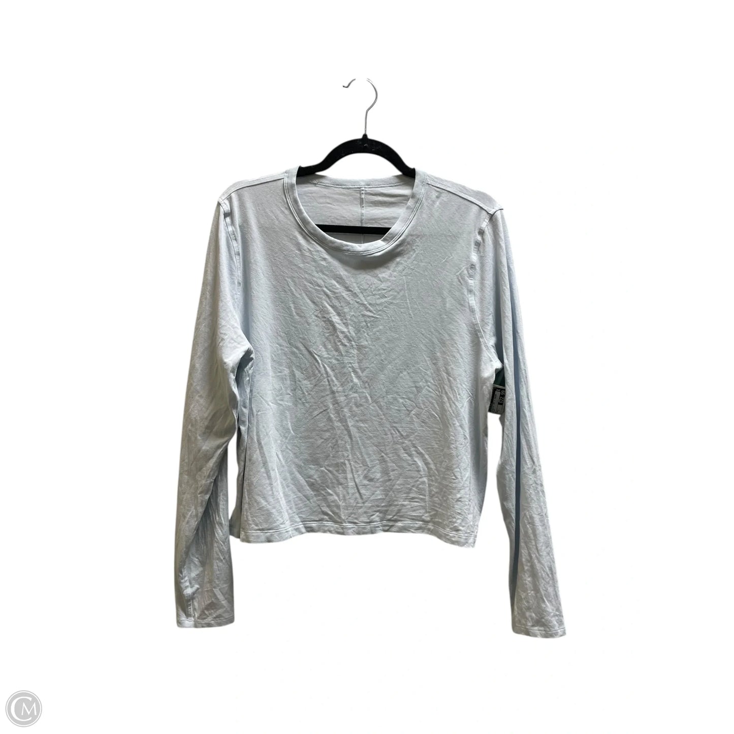 Athletic Top Long Sleeve Collar By Lululemon In Blue, Size: L