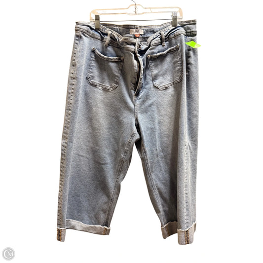 Jeans Cropped By Arula In Blue Denim, Size: 22