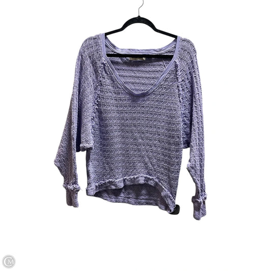 Top Long Sleeve By We The Free In Purple, Size: M