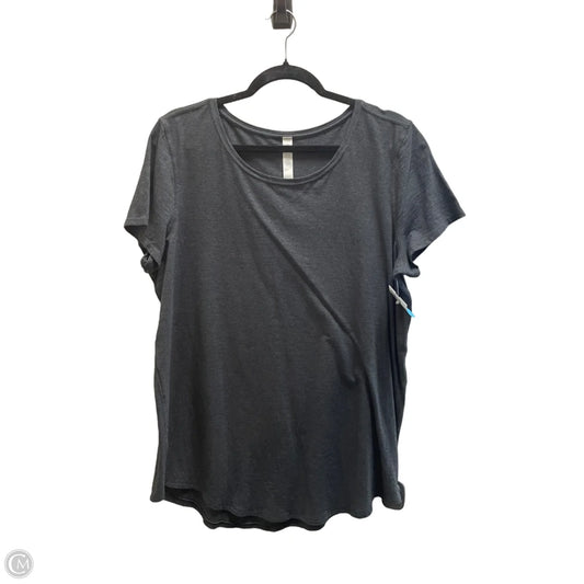 Athletic Top Long Sleeve Collar By Lululemon In Grey, Size: 12