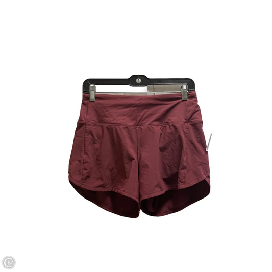 Athletic Shorts By Lululemon In Maroon, Size: 6