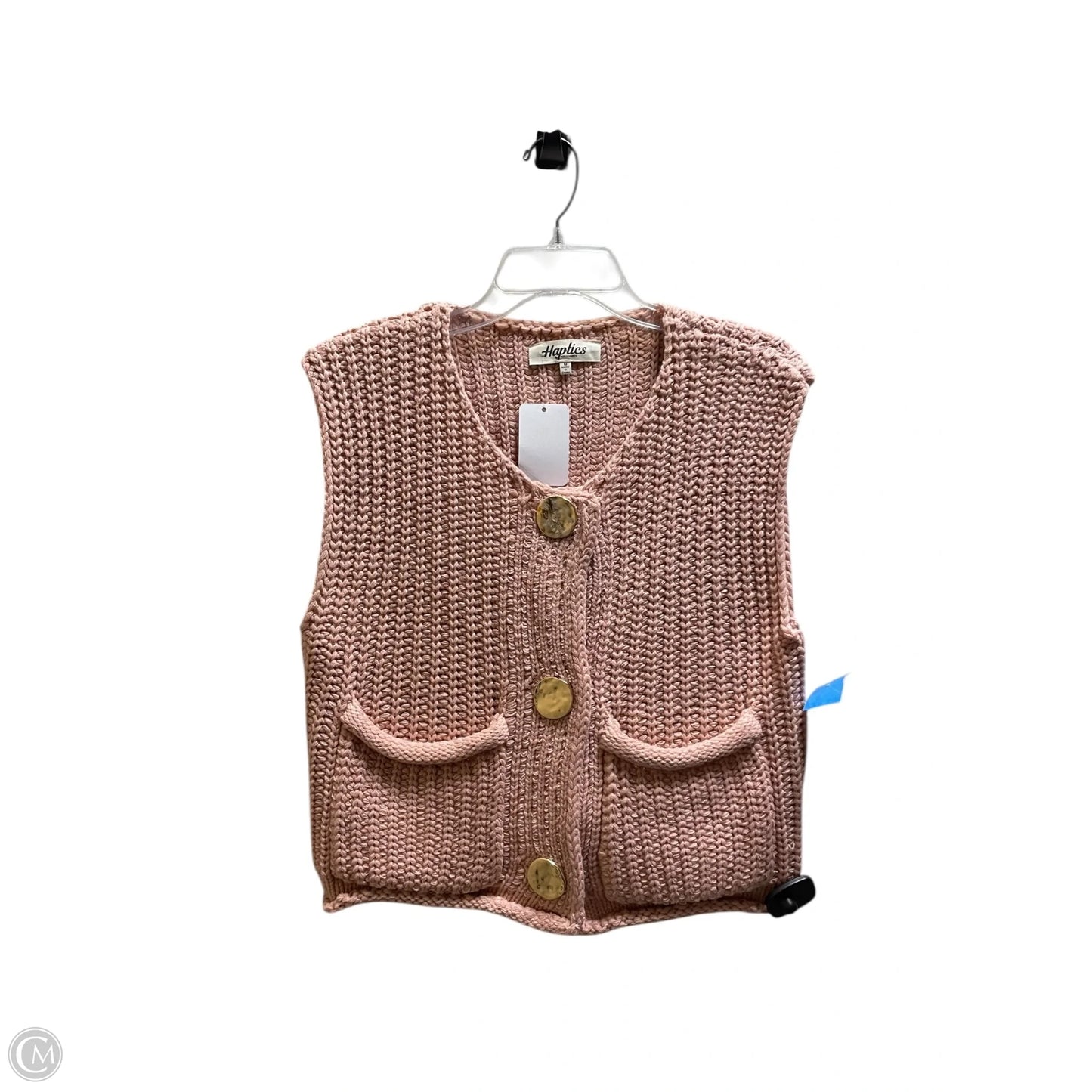 Top Sleeveless By Haptics In Pink, Size: M