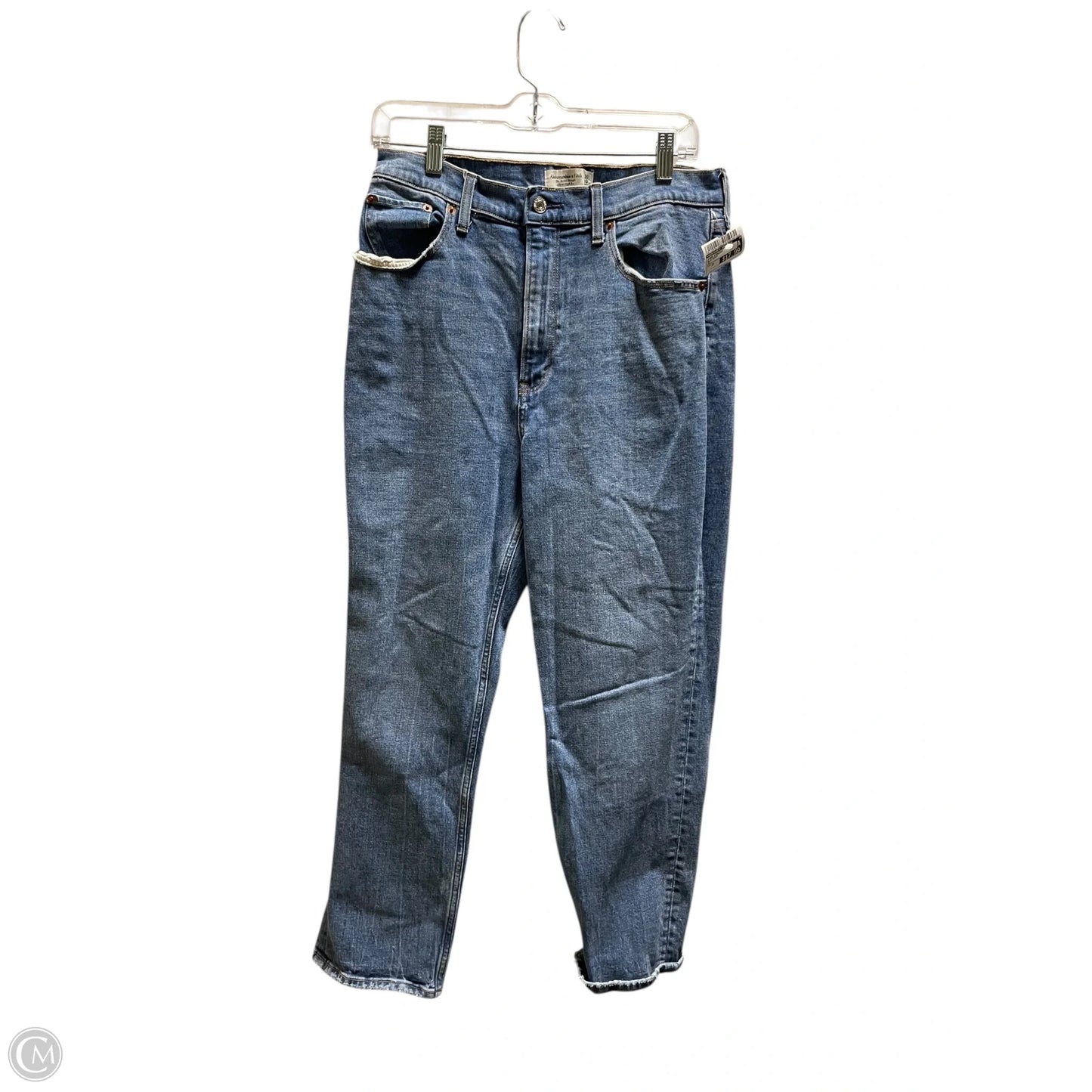 Jeans Straight By Abercrombie And Fitch In Blue Denim, Size: 10