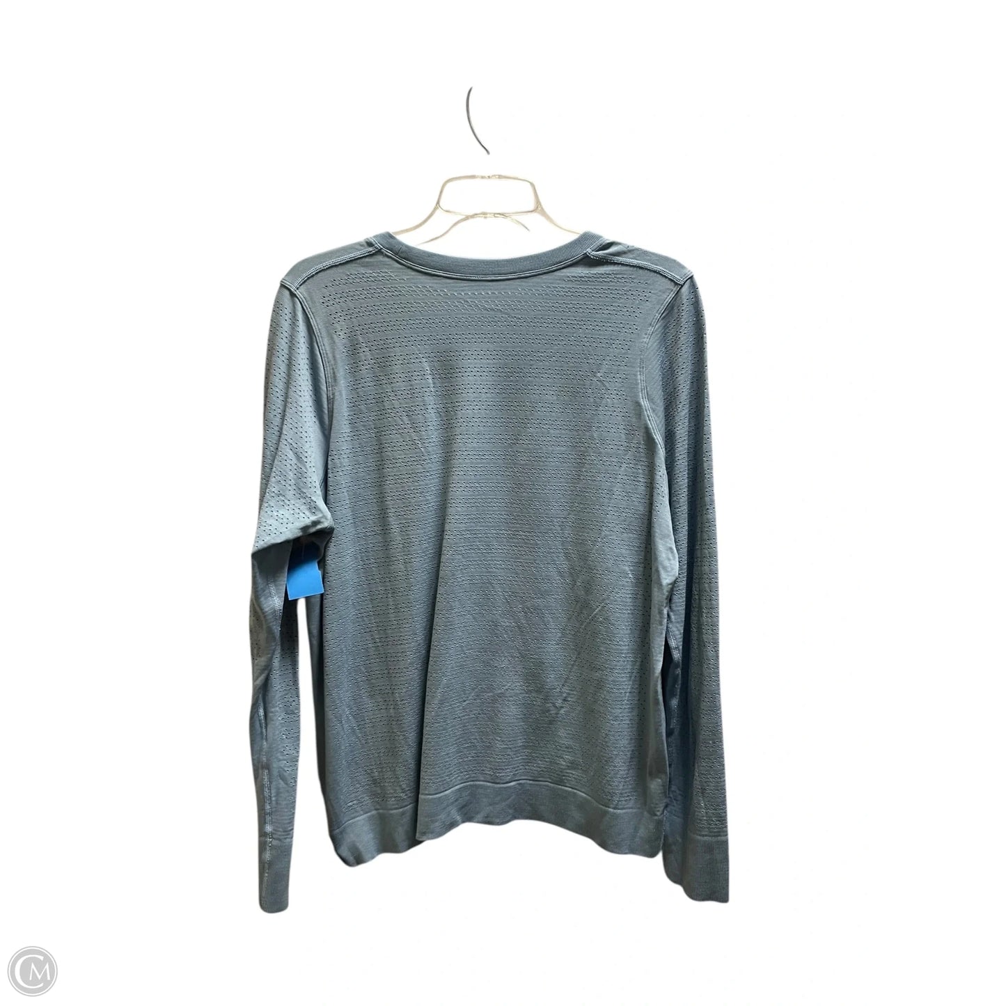 Athletic Top Long Sleeve Collar By Lululemon In Blue, Size: L