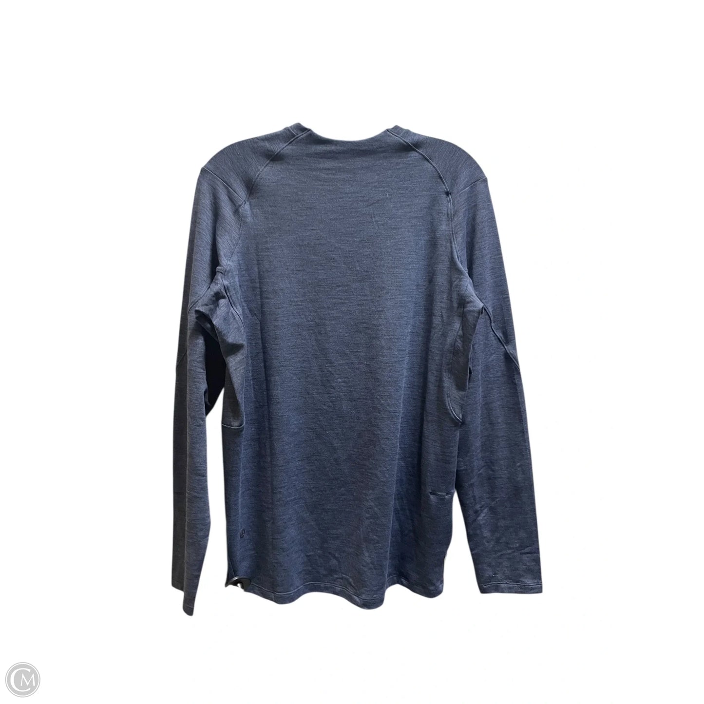 Athletic Top Long Sleeve Collar By Lululemon In Blue, Size: S