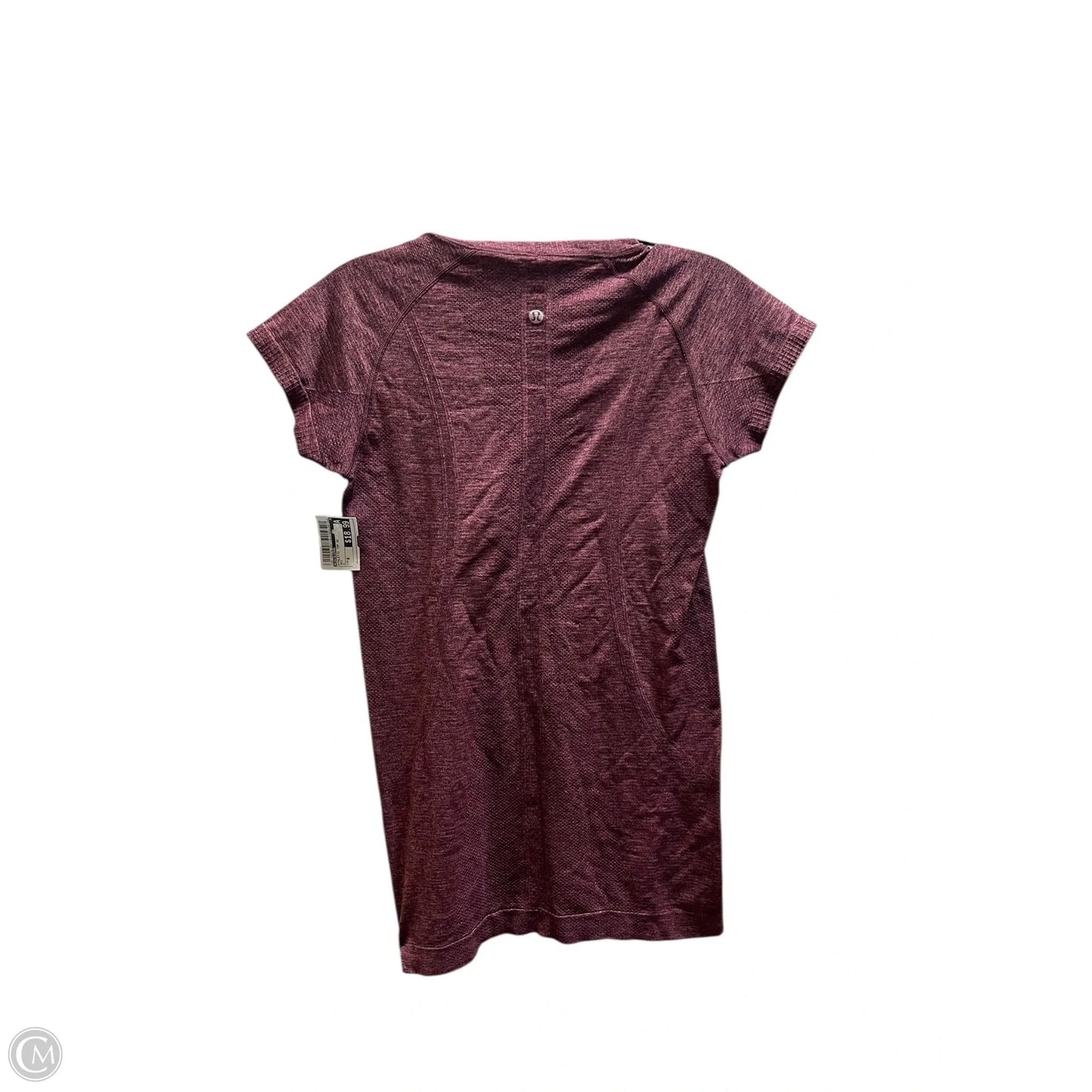 Athletic Top Short Sleeve By Lululemon In Red, Size: 6