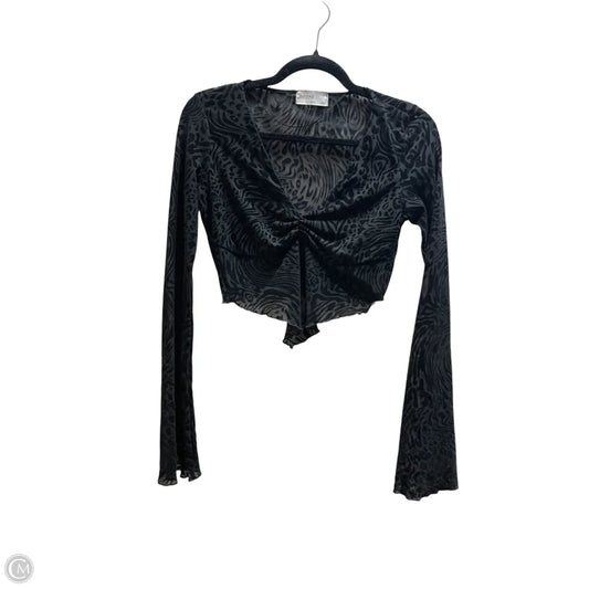 Top Long Sleeve By Bershka In Black, Size: M