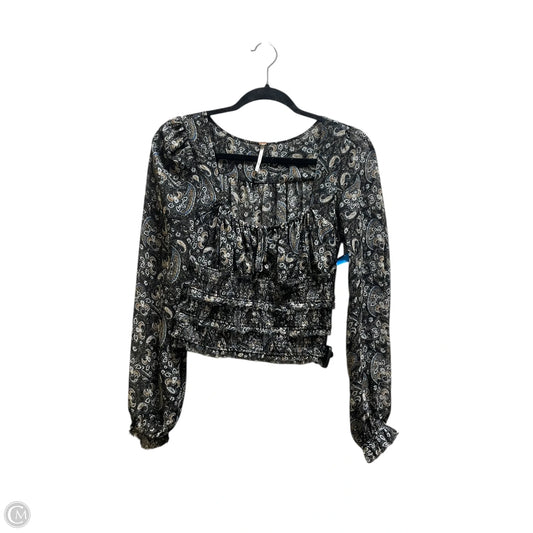 Top Long Sleeve By Free People In Black, Size: Xs