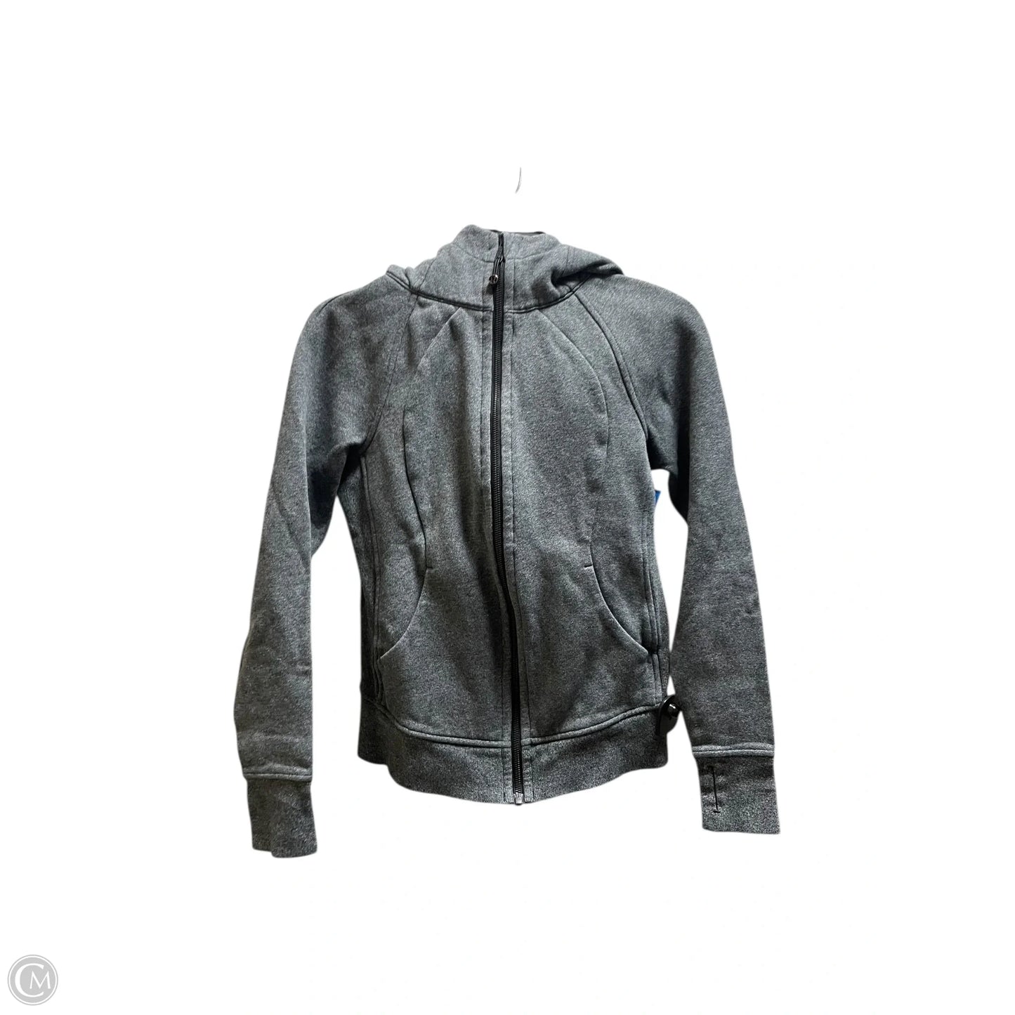 Athletic Jacket By Lululemon In Grey, Size: 4