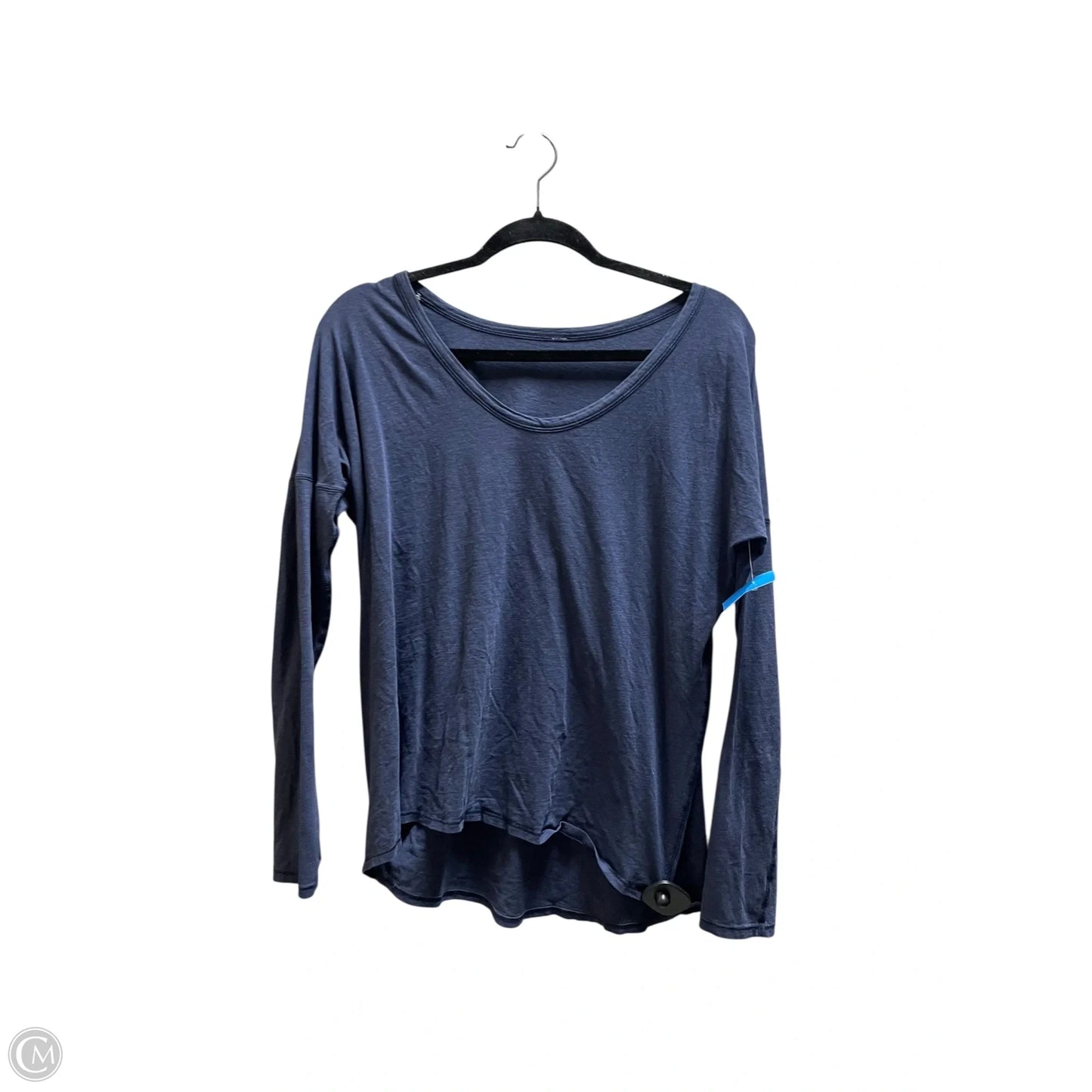 Athletic Top Long Sleeve Collar By Lululemon In Blue, Size: M