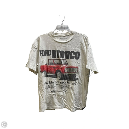 Top Short Sleeve By Abercrombie And Fitch In Tan, Size: M