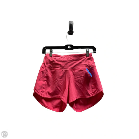 Athletic Shorts By Lululemon In Pink, Size: 2