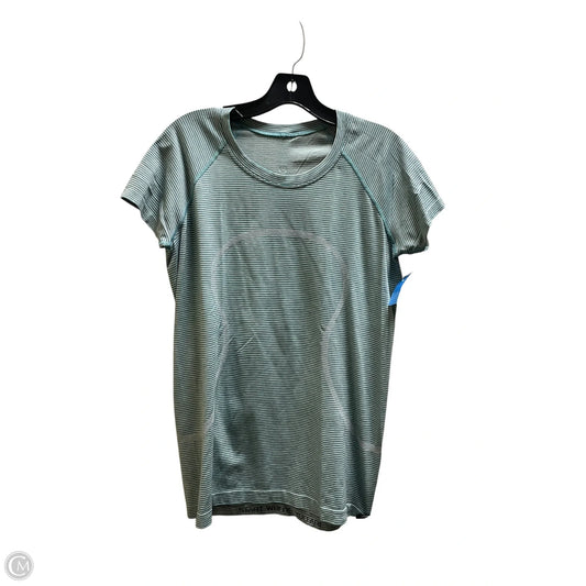 Athletic Top Short Sleeve By Lululemon In Blue, Size: 12