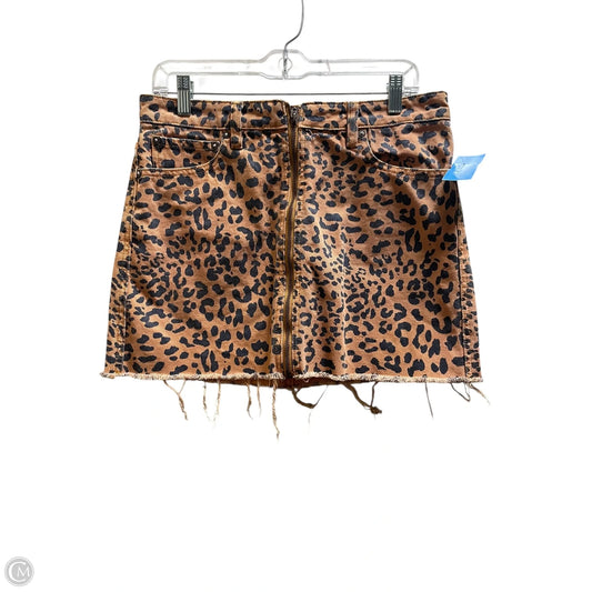 Skirt Mini & Short By Free People In Animal Print, Size: 8