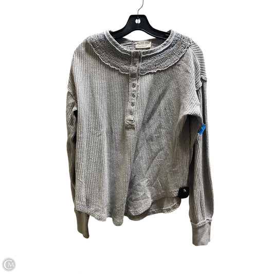 Top Long Sleeve By We The Free In Grey, Size: S