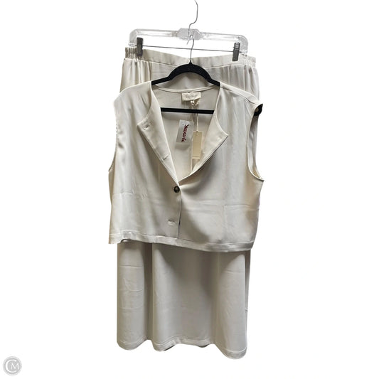 Skirt Set 2pc By Melloday In Cream, Size: Xl