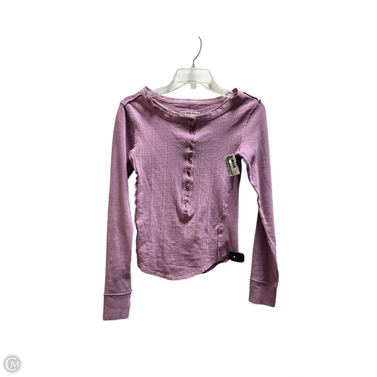 Top Long Sleeve By We The Free In Purple, Size: Xs
