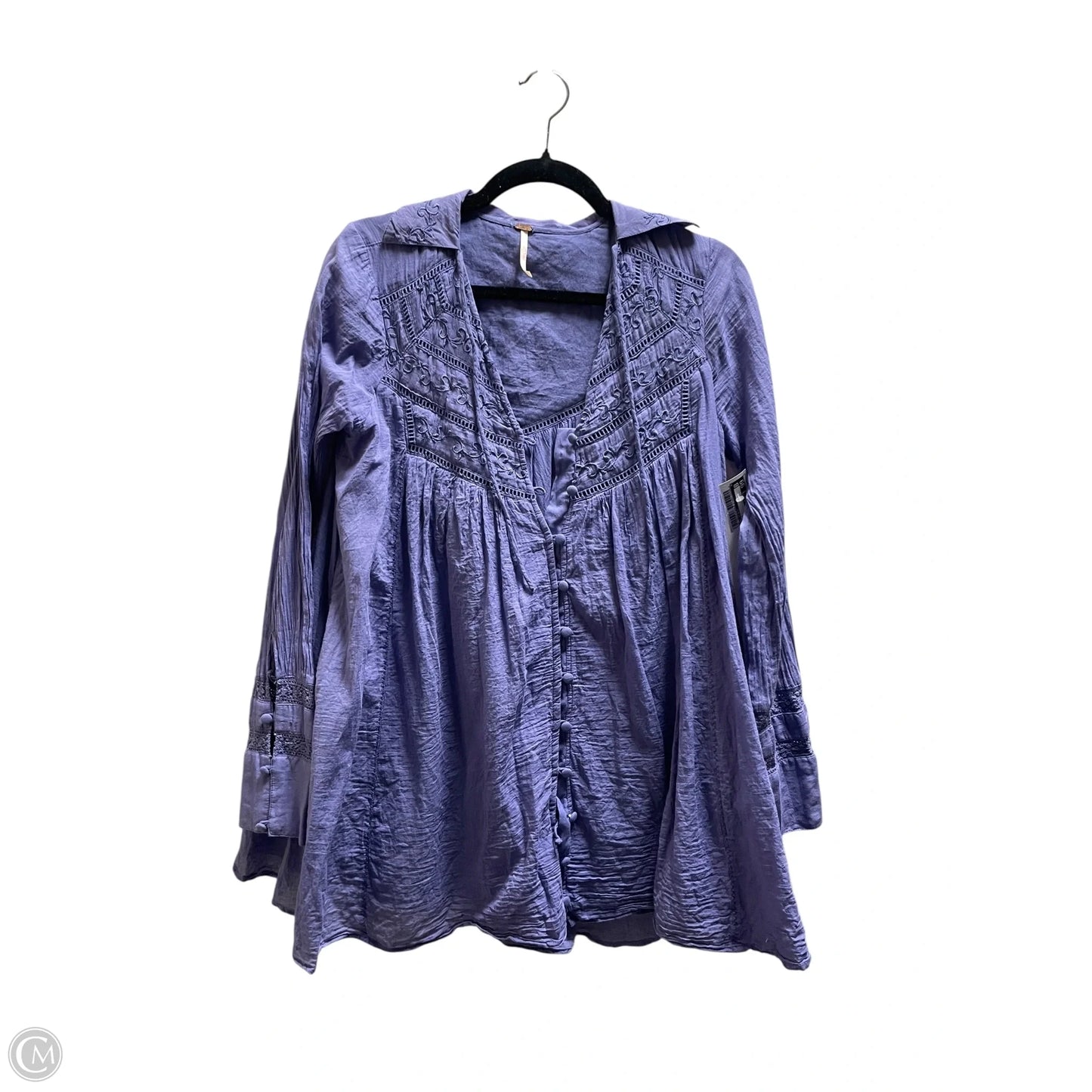Top Long Sleeve By Free People In Blue, Size: Xs