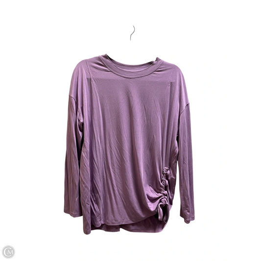 Athletic Top Long Sleeve Collar By Lululemon In Purple, Size: M