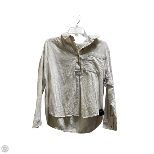 Top Long Sleeve By Madewell In Tan, Size: L