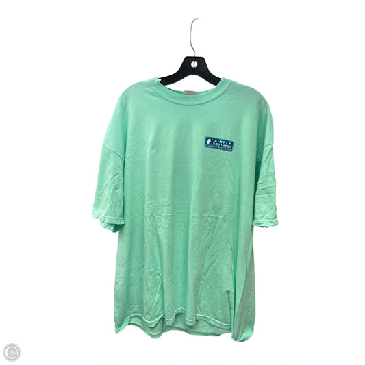 Top Short Sleeve By Comfort Colors In Teal, Size: 2x
