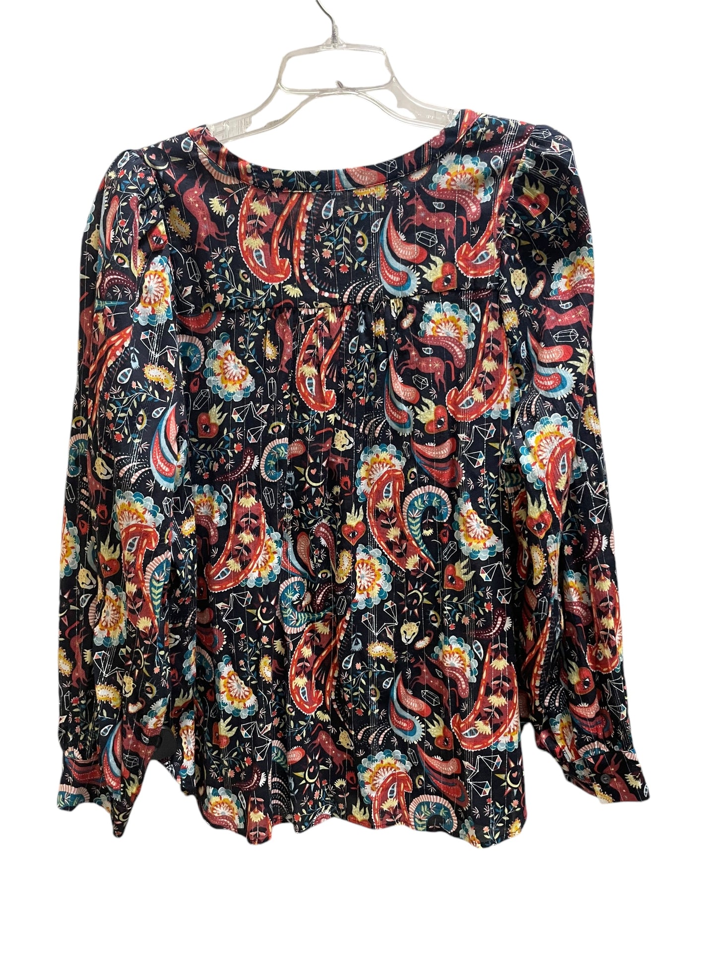 Top Long Sleeve By Loft In Multi-colored, Size: Xl