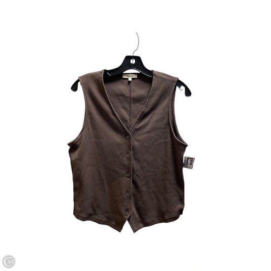 Top Sleeveless By Madewell In Brown, Size: L