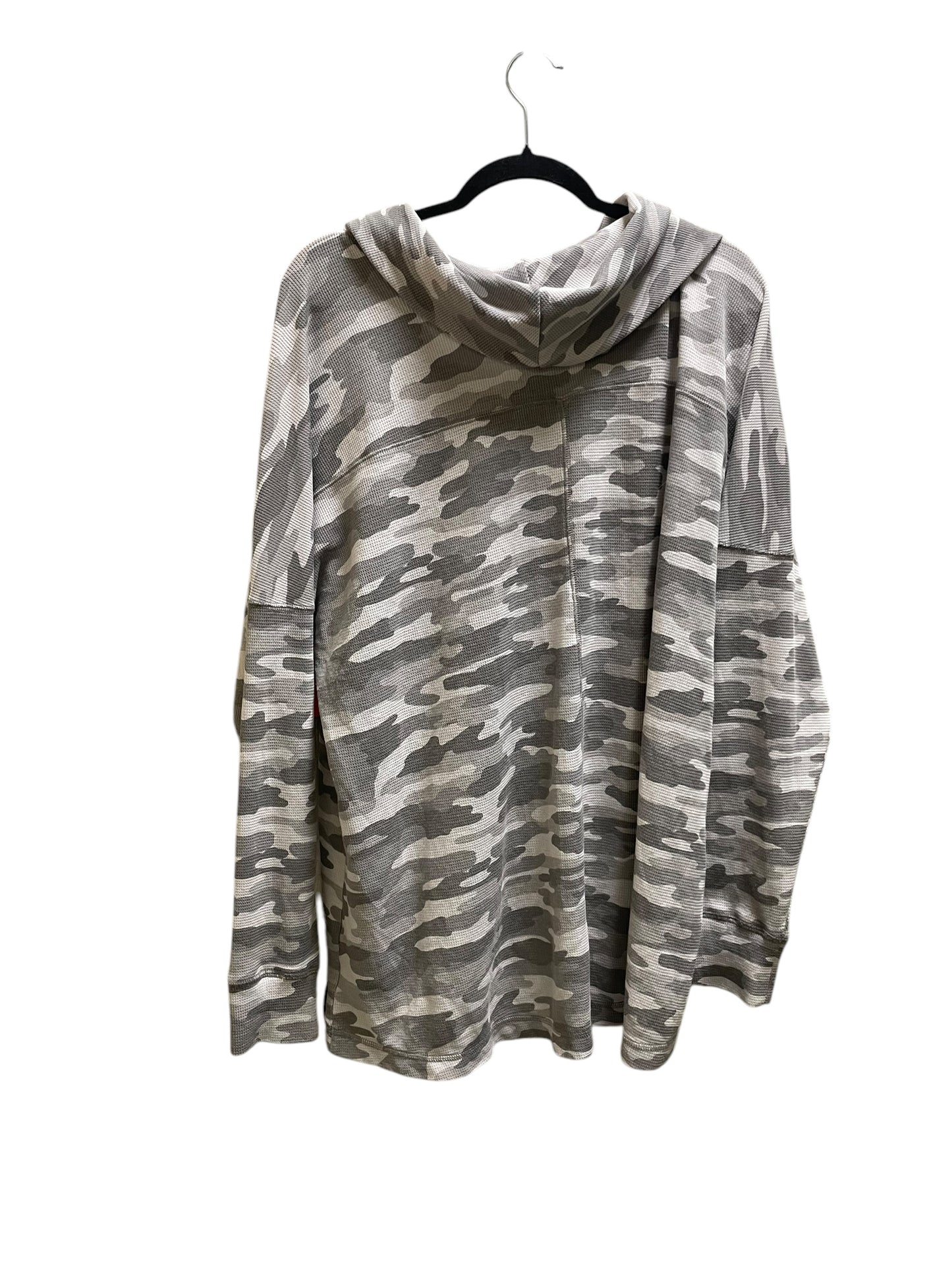 Top Long Sleeve By Lucky Brand In Camouflage Print, Size: 2x