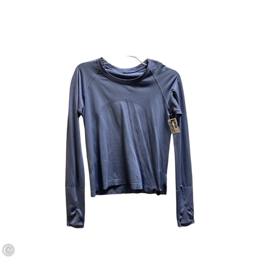 Athletic Top Long Sleeve Collar By Lululemon In Purple, Size: 8
