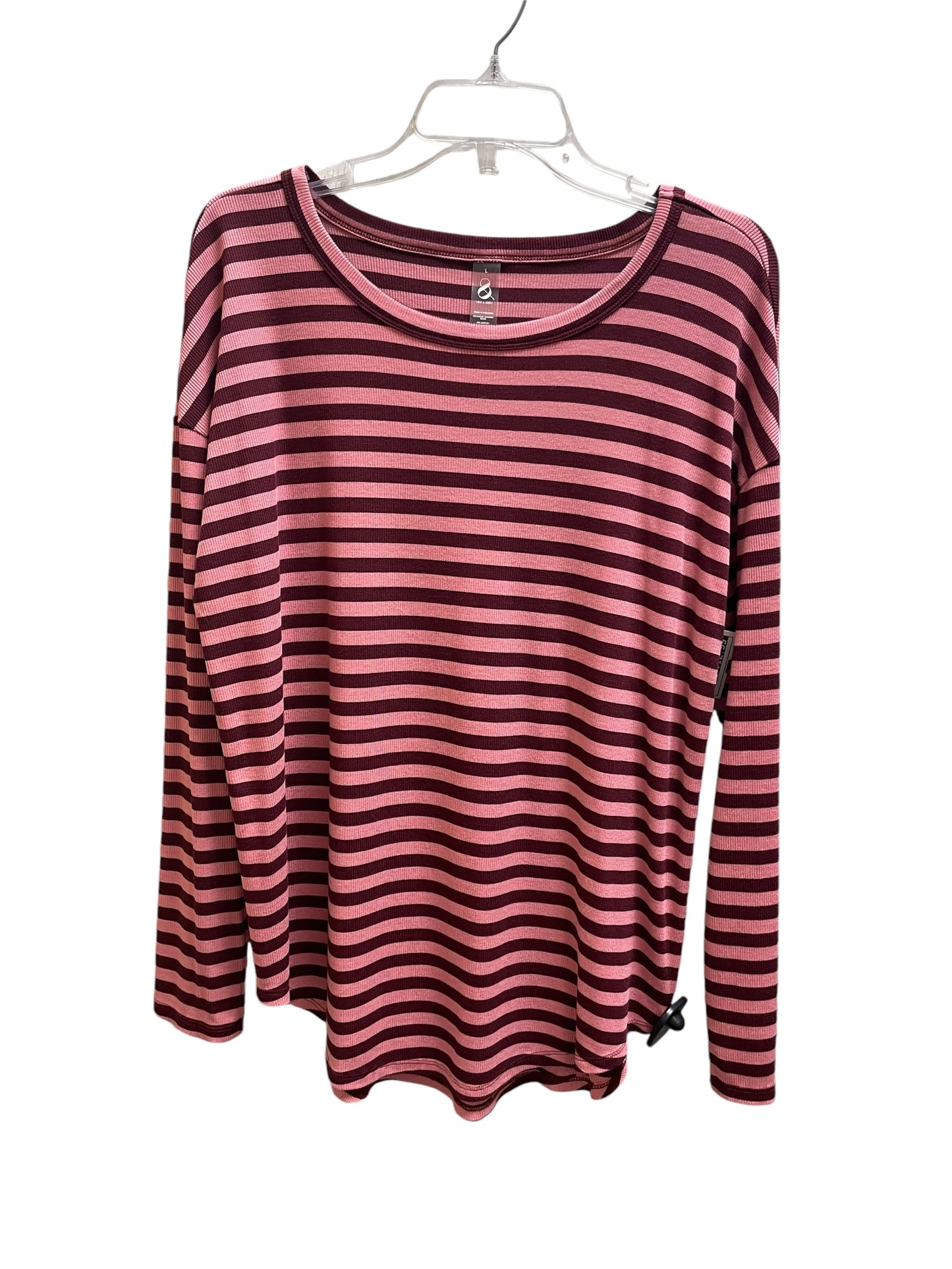 Top Long Sleeve By Lou And Grey In Striped Pattern, Size: L