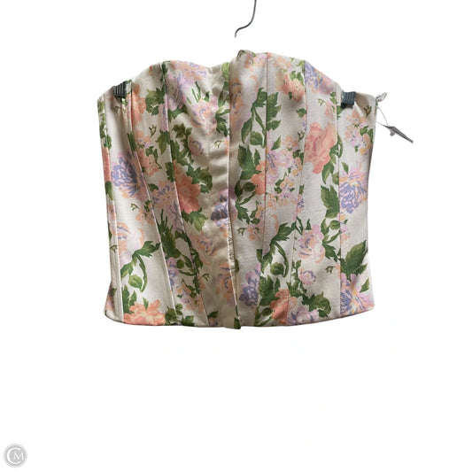 Top Sleeveless By Zara In Floral Print, Size: M