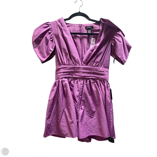 Romper By Express In Purple, Size: Xs