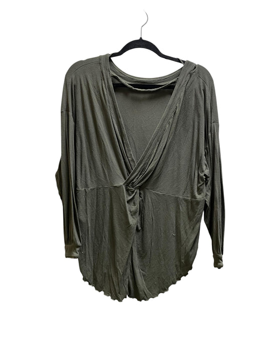 Top Long Sleeve By Free People In Green, Size: S