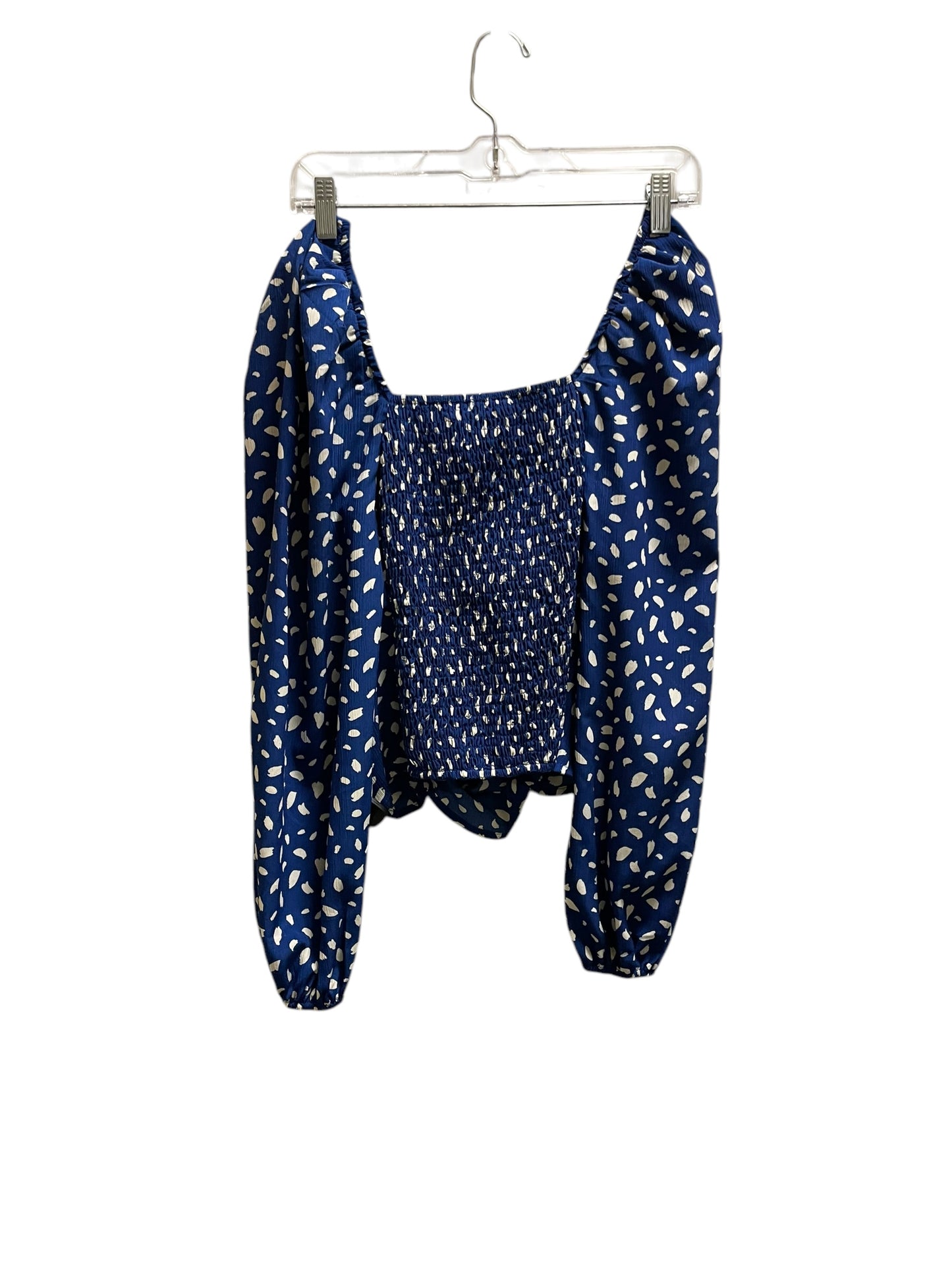 Top Long Sleeve By Thml In Blue, Size: S