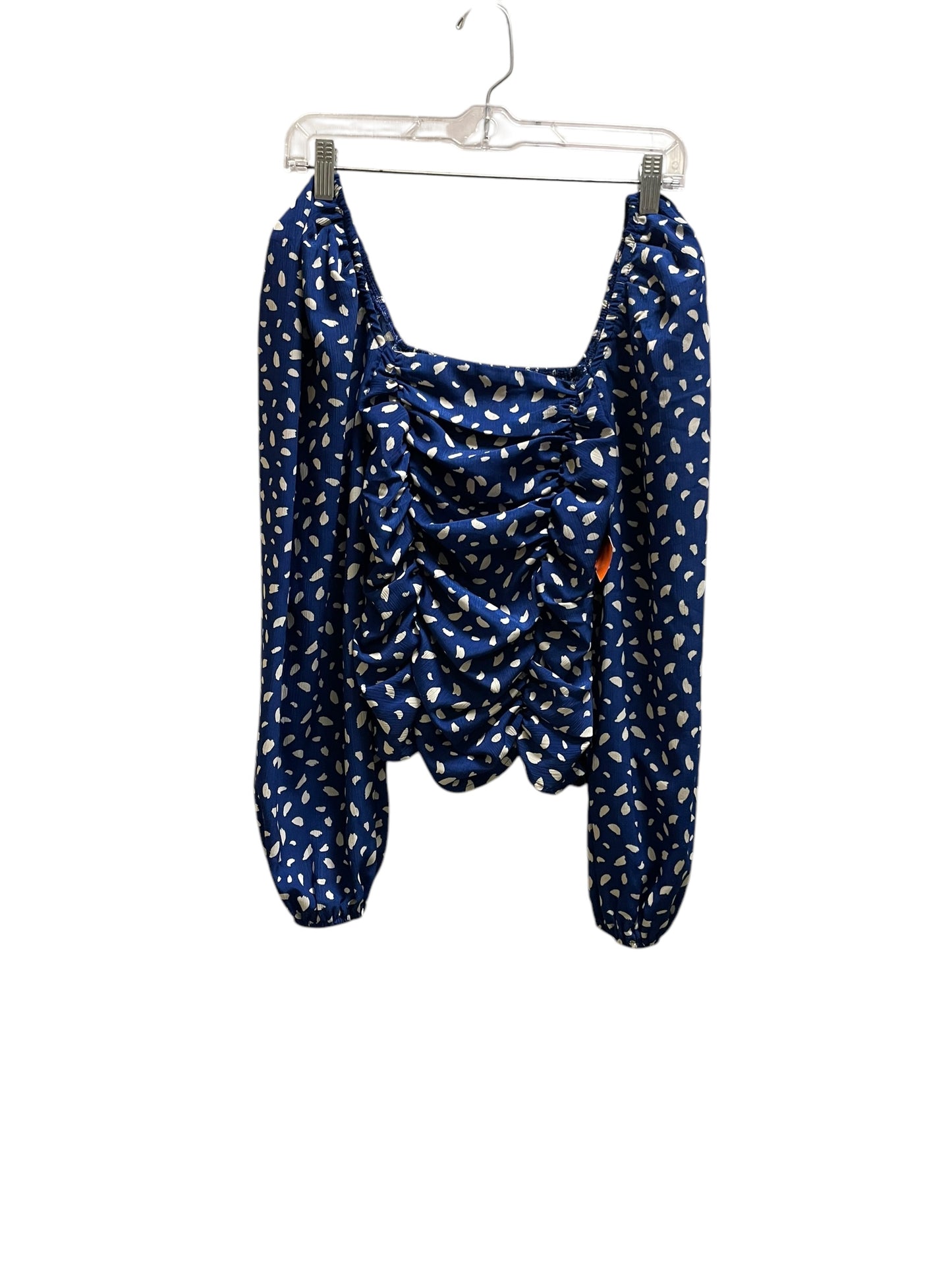 Top Long Sleeve By Thml In Blue, Size: S