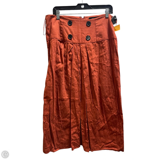 Skirt Maxi By Anthropologie In Orange, Size: L