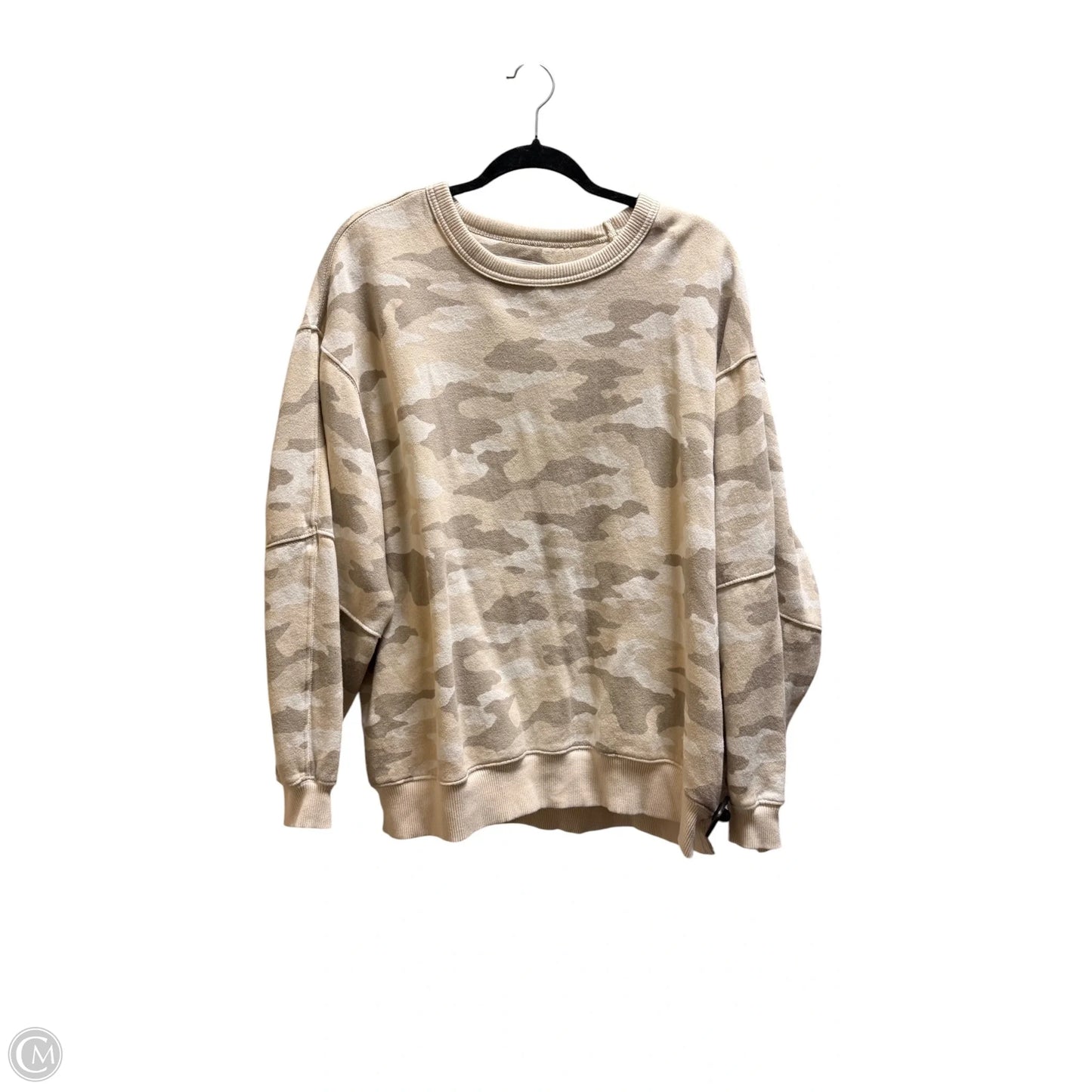Sweatshirt Crewneck By Aerie In Tan, Size: S