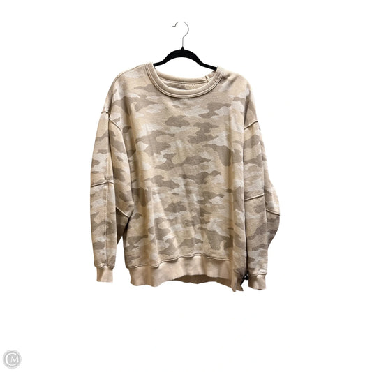 Sweatshirt Crewneck By Aerie In Tan, Size: S