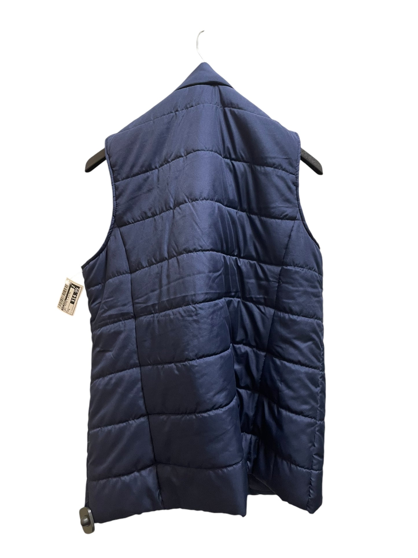 Vest Puffer & Quilted By Kim Rogers In Navy, Size: M